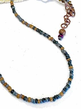 Coastal Sea Pebble Beaded Necklace